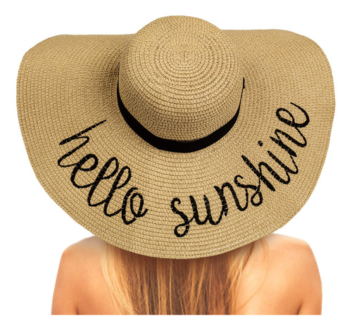 Sombreros De Playa Plegables Bordados Para Mujeres