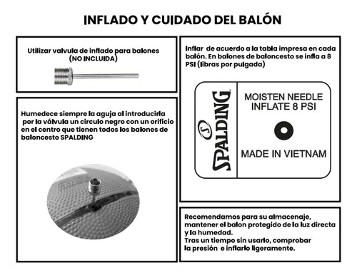 Spalding Balón De Basquetbol React Fiba Tf-250 #6 Oficial