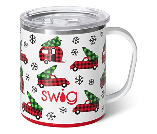 Swig Life Camper Mug, 12oz Mug De Viaje Con Manija Y C7jww