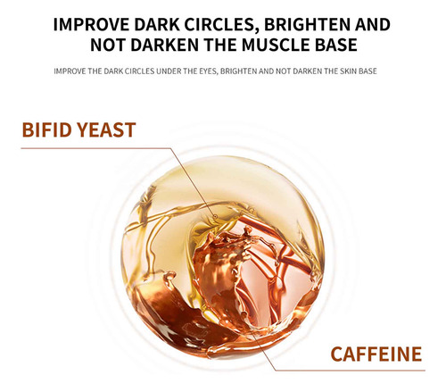 Creme Para Os Olhos Com Cafeína, Hidratante, Clareador, Remo