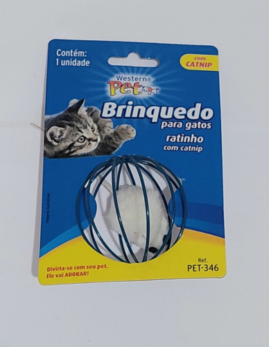 Brinquedo Para Gatos Ratinho Com Catnip Western Pet Cor Variadas