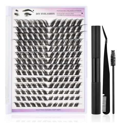 168 Racimos Kit De Pestañas Postizas Reutilizables 12-18mm
