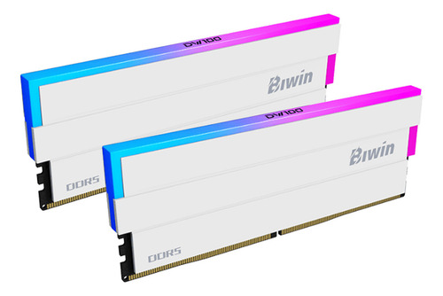 Memoria Ram Ddr5 32gb 7200mt/s Biwin Dw100 Rgb 2x16gb Blanco
