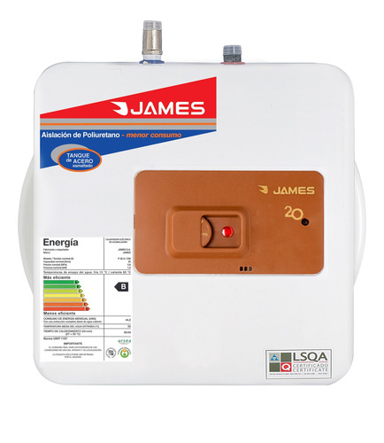 Calefones James Cobre 20 Lts Salida Superior Bajomesada Pcm