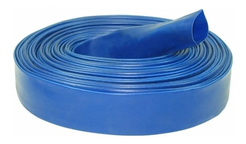 Manga De Desagote Plana Pvc Azul 1 1/2   X 50mts