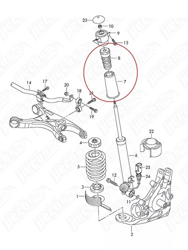 Audi A6 3.0 V6 Tfsi 2009-2012 Batedor Amortecedor Traseiro