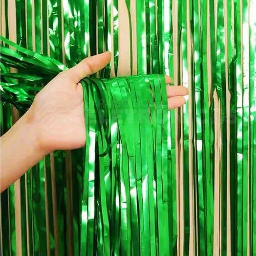 Cortina Metalizada Verde Para Decoração Natal | Parcelamento sem juros Cortina Metalizada Verde Para Decoração Natal | Parcelamento sem juros