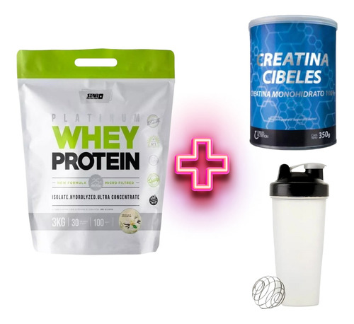 Combo Whey Star 3kg + Creatina 350g + Shaker Regalo