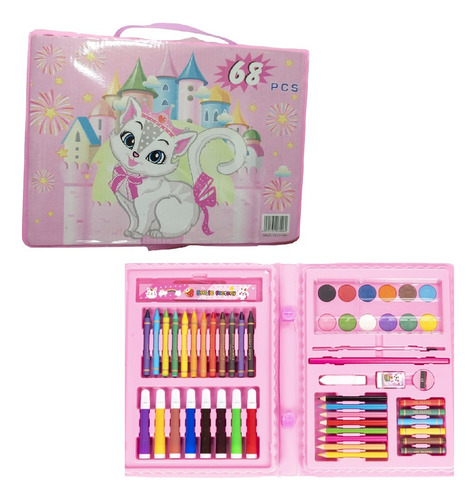 Set De Arte Escolar  Con Estuche 68 Pzs  