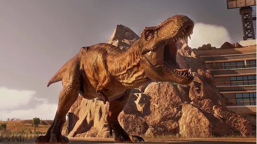 T-Rex Azul  Jurassic World Evolution Jogo de Dinossauro 