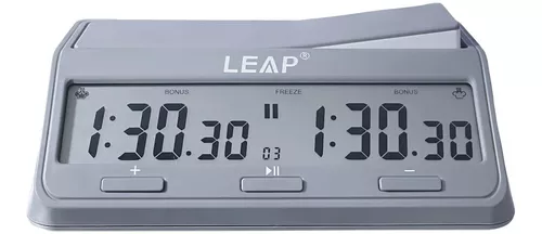 Relógio De Xadrez Digital Leap Pq9921 E Jogo De Peças Grátis