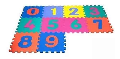 Juego Puzzle Tapete Niños Numeros 0- 9 10 Piezas Fomi