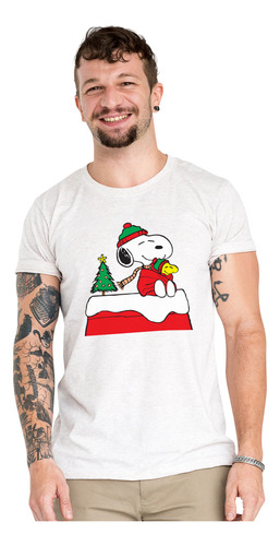 Polera Snoopy Navidad Pascuas Peanuts Algodon Organico Wiwi