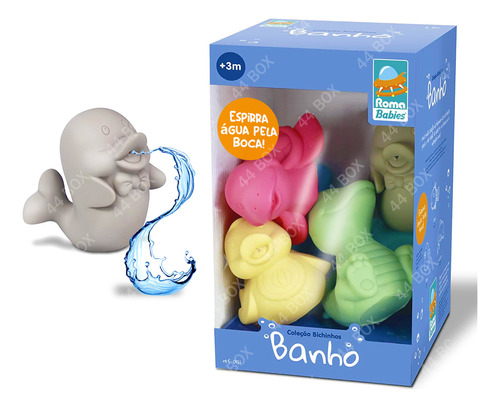 Bichinho Borracha Banho Brinquedo Para Bebe C/ 6 Un