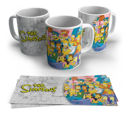 Taza O Tazon Los Simpsons 4 Full Print Premium  + Caja