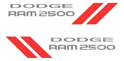 Kit Adesivos Laterais Dodge Ram 2500 Em Prata Ram25pa