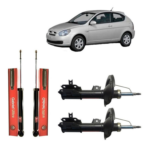 Kit Amortiguadores Tras Del Para Accent 2006 2011