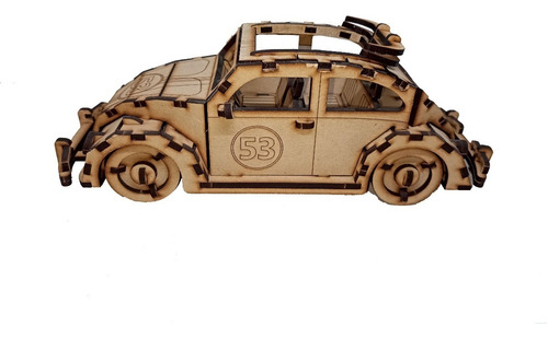 Rompecabezas 3d Vw Herbie 53 Corte Láser Mdf