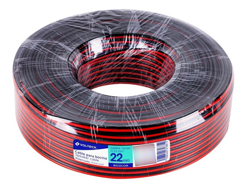 Rollo De 100 M De Cable Polarizado Bicolor P/bocina 22 Awg