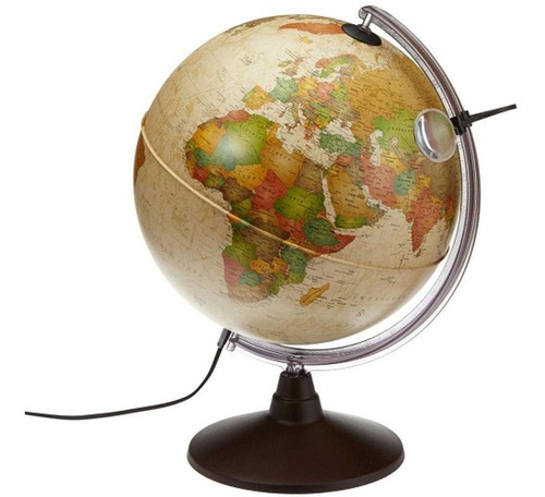 Globo Marco Polo 30 Cm Iluminado Com Lupa - Tecnodidattica