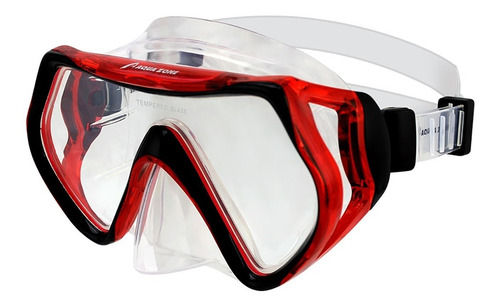 Imagen 2 de 3 de Combo Set Aqua-zone Adulto Visor & Snorkel Rojo