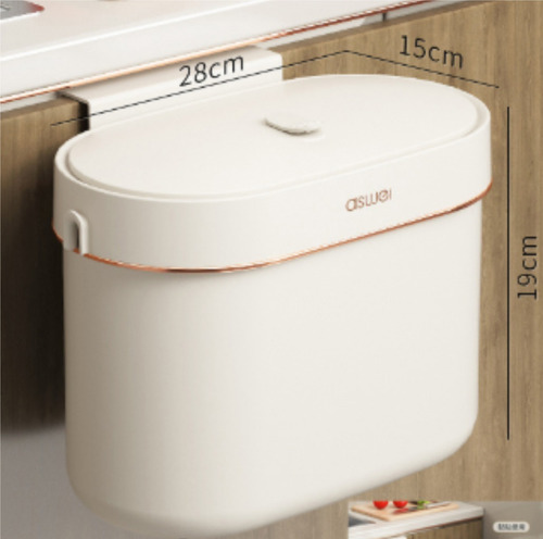 Cubo De Basura Colgante Para Cocina, Con Tapa, Para S