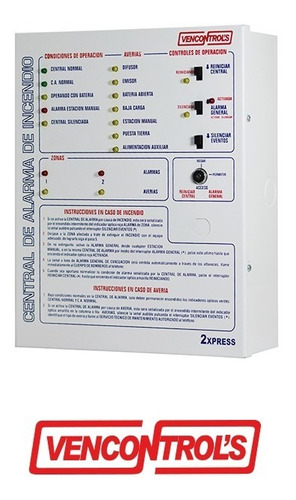 Central De Incendio 2 Zonas Serie Xpress Vencontrol