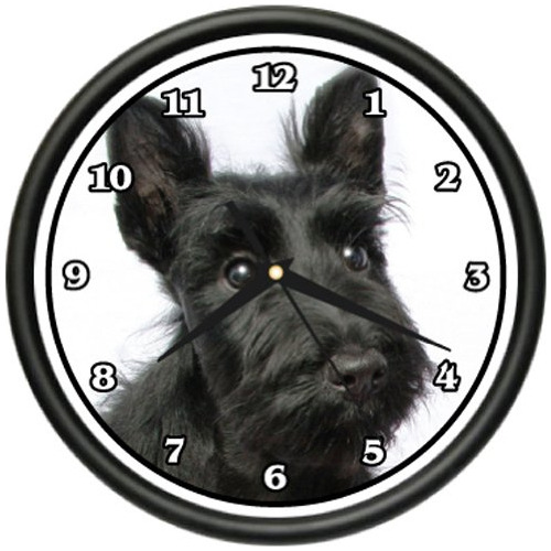 Signmission Scottish Terrier - Reloj De Pared Para Perro 