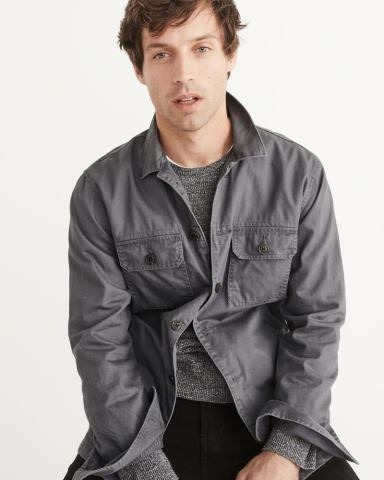 abercrombie military shirt jacket