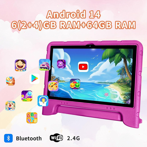 Tableta «kids Tablet Android 10 De 64 Gb Con Doble Cámara P