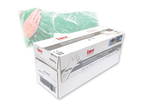 Cajas Guantes Tacto Veterinario Imv Frances 150 Unidades Color Verde Oscuro Talle Xl