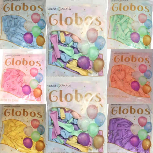 100 Globos Latex Colores Pastel Macarron # 5 Por Color Color Combinacion Especial