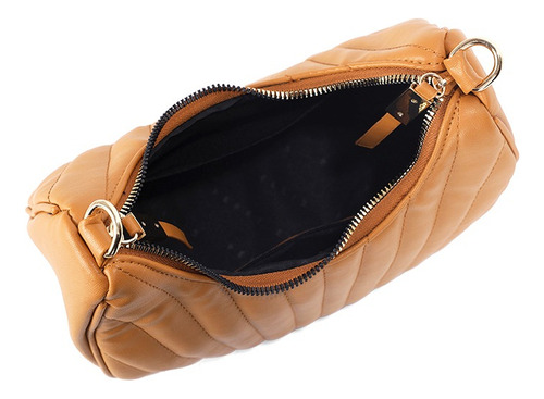 Bolsa Para Dama Perry Ellis Interior Amplio Correa Ajustable Color Camel