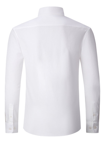 N Camisa Cómoda De Manga Larga Informal Ajustada Para Hombre