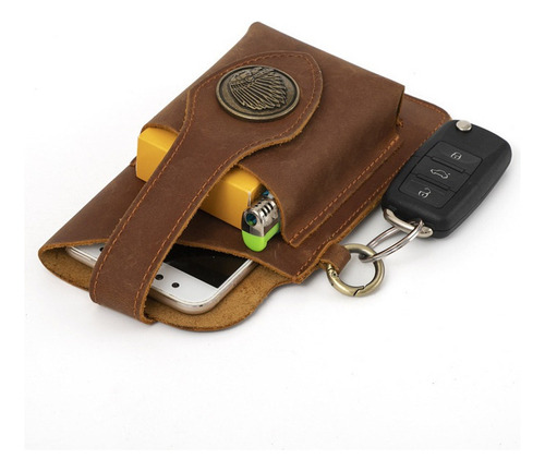 Funda Multifuncional De Piel Para Móvil Con Cinturón