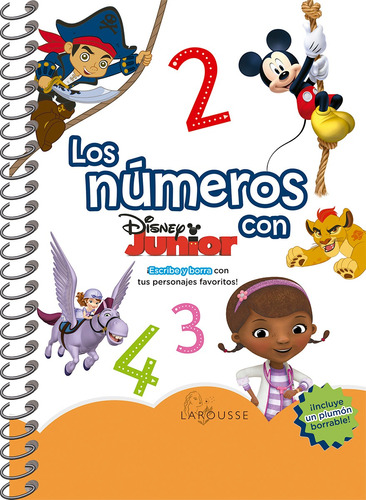 Los números con Disney Junior, de Ediciones Larousse. Editorial Mega Ediciones en español, 2017