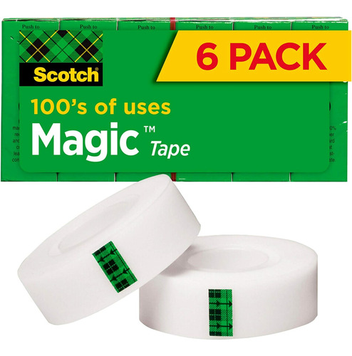 Scotch Magic Tape  6 Rollos  Numerosas Aplicaciones  Invisib