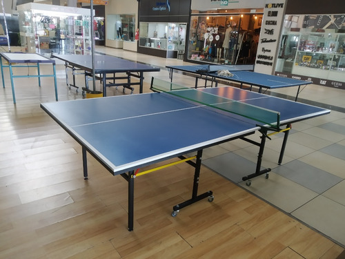 Imagen 3 de 6 de Mesa Ping Pong 15mm Profesional Fronton Plegable Ruedas Red