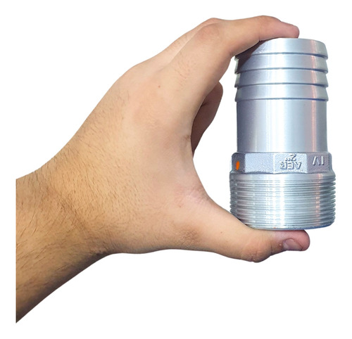 Adaptador Espigão Alumínio Macho Mangueira 2 Pol -2 Uni