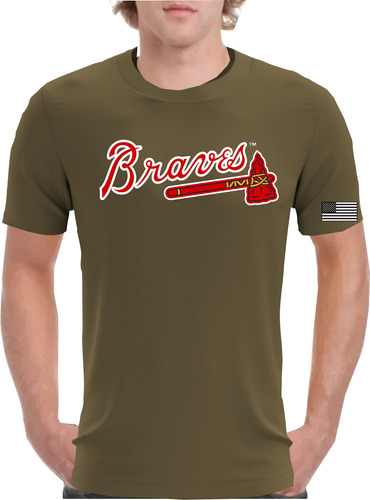 Playera Atlanta Braves Beisbol Militar Deporte Camo