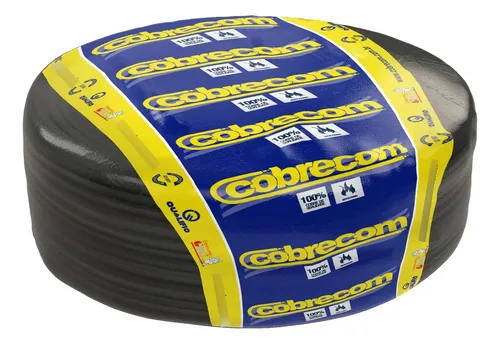 Cabo Flex Fio Cobre 2,5mm Preto 750v Rolo 50m Cobrecom Preto