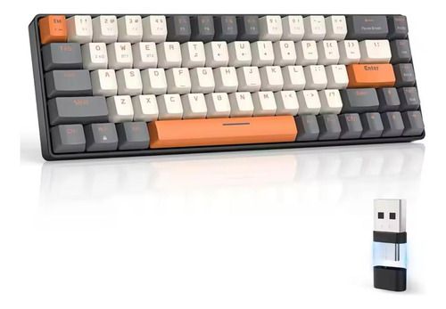 Teclado Mecânico Sem Fio Ziyoulang K68 Switch Red