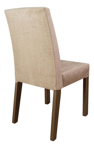 Juego Comedor Mesa Tapa Madera 6 Sillas Renata Madesa Color Marron/Crema/Imperial