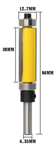 2 Piezas De 6 Mm Y 1/4 Vástago E Inferior De Rodamiento