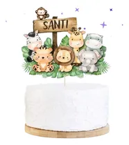 Comprar Cake Topper Animales De La Selva, Animalitos Safari