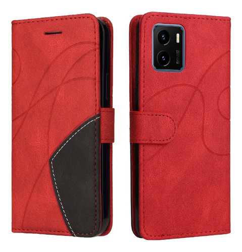 Caso For Vivo Y15s Teléfono Caso Flip Folio Libro Con