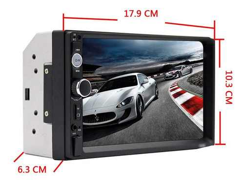 Imagen 9 de 9 de Auto Estéreo 7010b 2 Din Pantalla Táctil Mp5 Hd 12ledlight