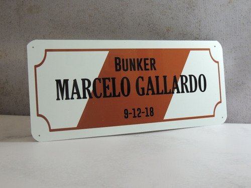 Cartel De Chapa Muñeco Marcelo Gallardo 13x30 River Plate
