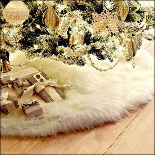 120cm Falda De Árbol Navidad Piel Sintética Para Decoración