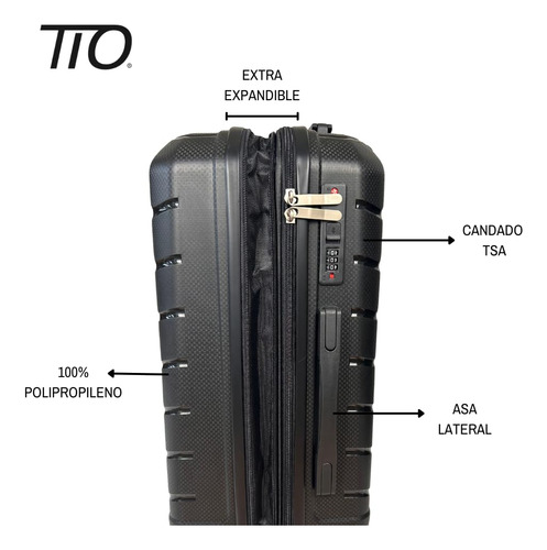 Maleta De Viaje Negra Grande 10 Kg Y 25 Kg Equipaje Mano